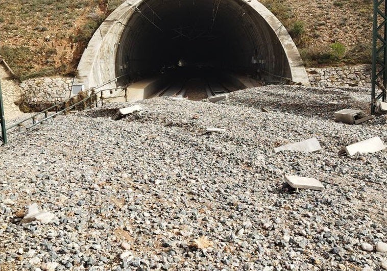 Estado de uno de los túneles de la red ferroviaria.