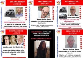 Varios de los desaparecidos.