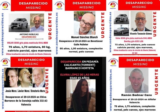 Varios de los desaparecidos.