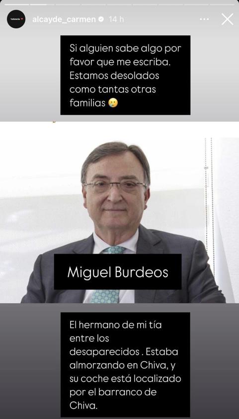 Imagen secundaria 2 - Carmen Alcayde acude a Benetúser como voluntaria y pide ayuda para encontrar a un familiar desaparecido