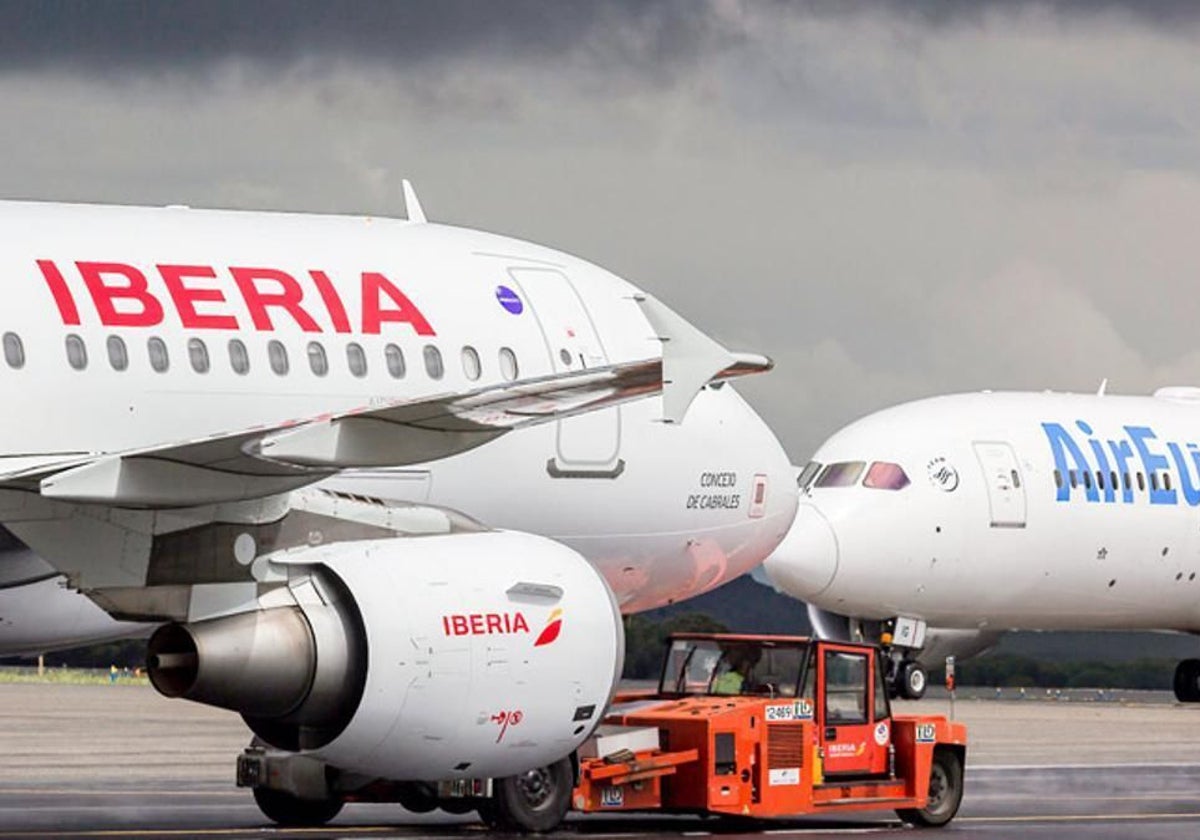 Un avión de Iberia.