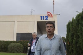 El presidente de la Generalitat, Carlos Mazón, en el 112