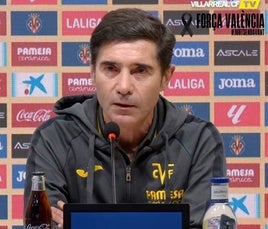 Marcelino, este viernes en rueda de prensa.