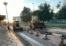 Trabajos de limpieza en Catarroja.