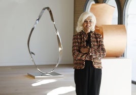 Hortensia Herrero, en la inauguracion del Centro de Arte Contemporaneo que lleva su nombre, el pasado año.