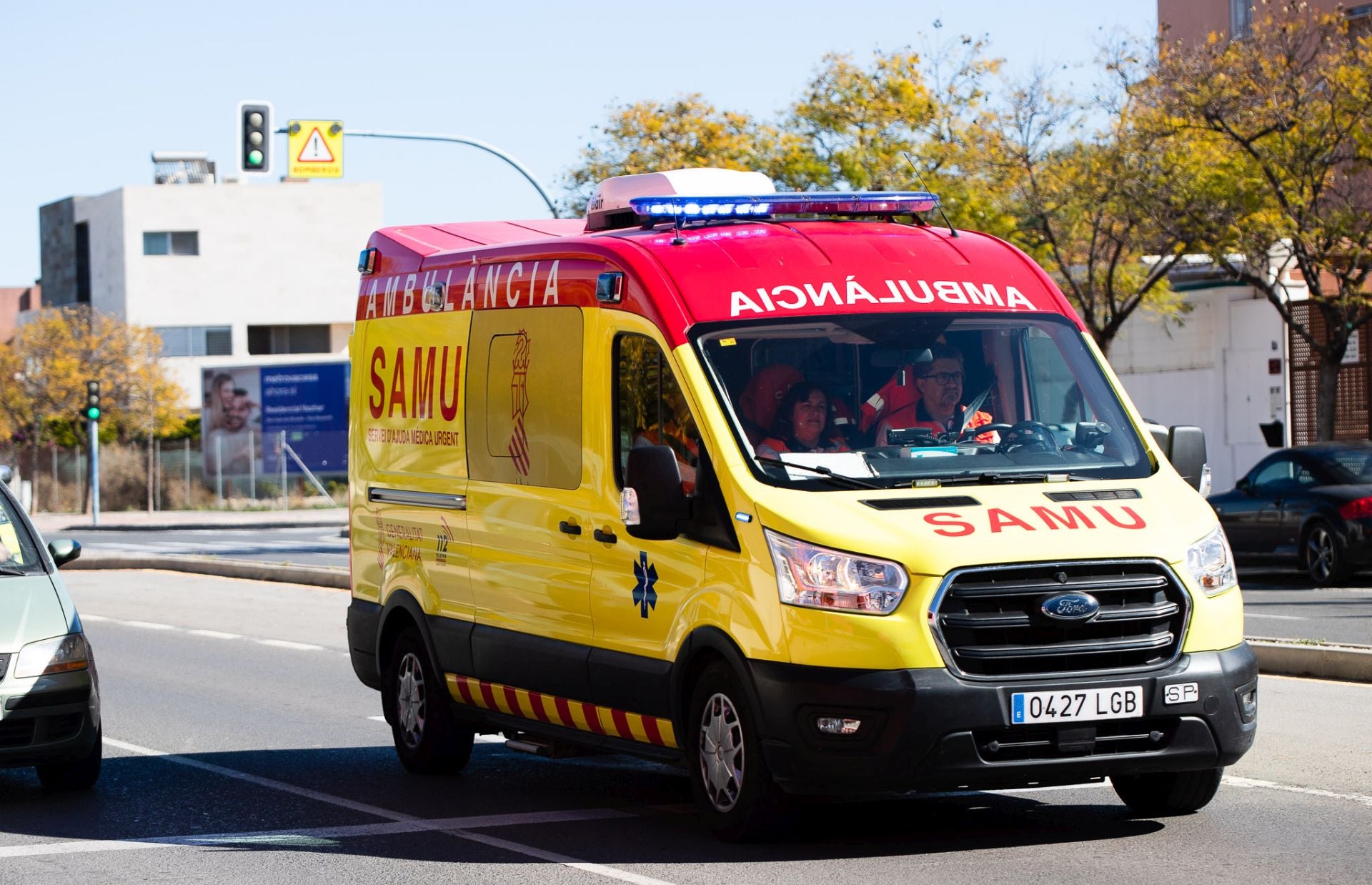 Imagen de una ambulancia del SAMU.