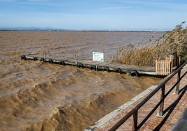 El embarcadero de la gola del Pujol, este miércoles.