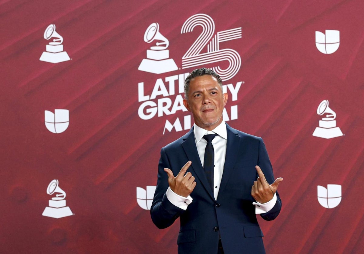 Alejandro Sanz, en la reciente gala de los Premios Latin Grammy.