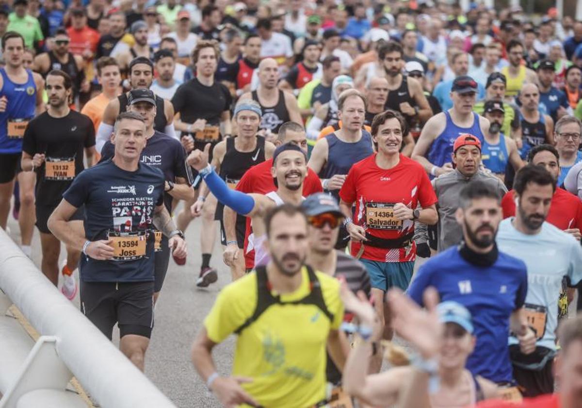 Atletas en un maratón de Valencia, en una imagen de archivo.