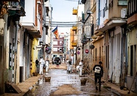 Calle de un municipio afectado por la DANA.