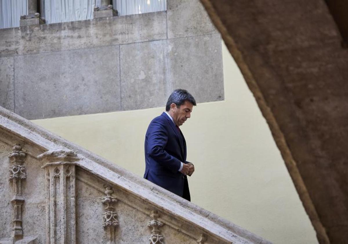 Mazón, en el Palau de la Generalitat.