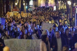 Manifestación contra la política de Educación por la DANA