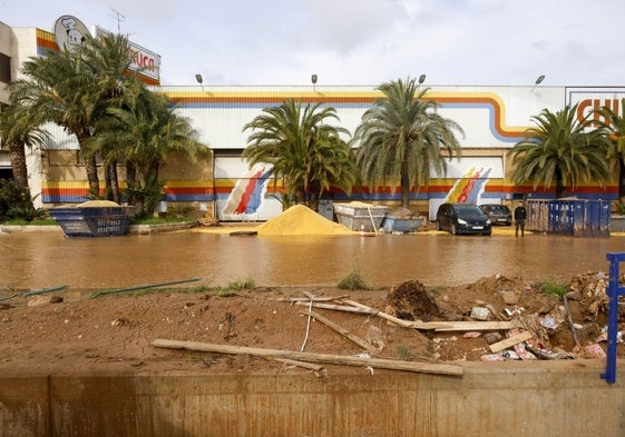 Instalaciones de una empresa tras la DANA.