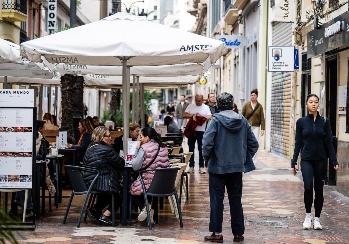 Terrazas en el centro de Valencia, llenas el pasado fin de semana.