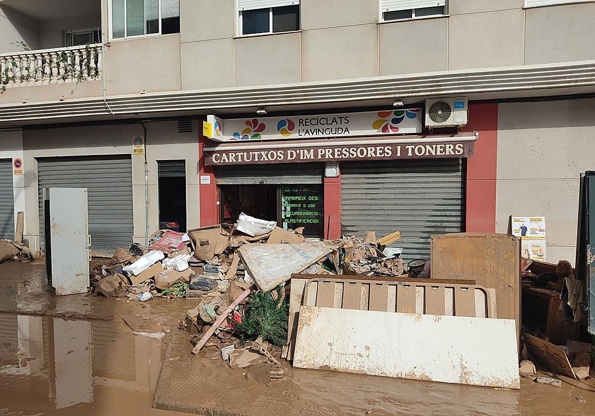 Estado de un negocio tras la DANA.