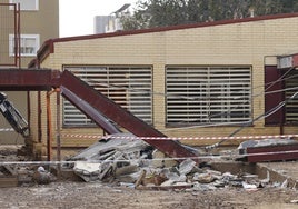 Vista del colegio donde ocurrió el accidente.