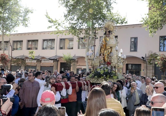 La Virgen Pefregrina, en el Cabanyal, en imagen de archivo.