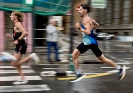 Andreu Blanes, durante una carrera.