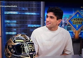 El piloto Jorge Martín, este miércoles, en 'El Hormiguero'.