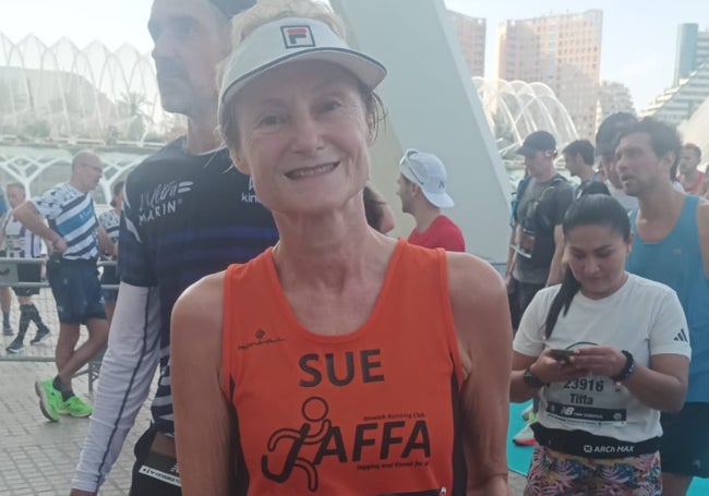 Susan Lockhart, tras terminar el Maratón Valencia de este año