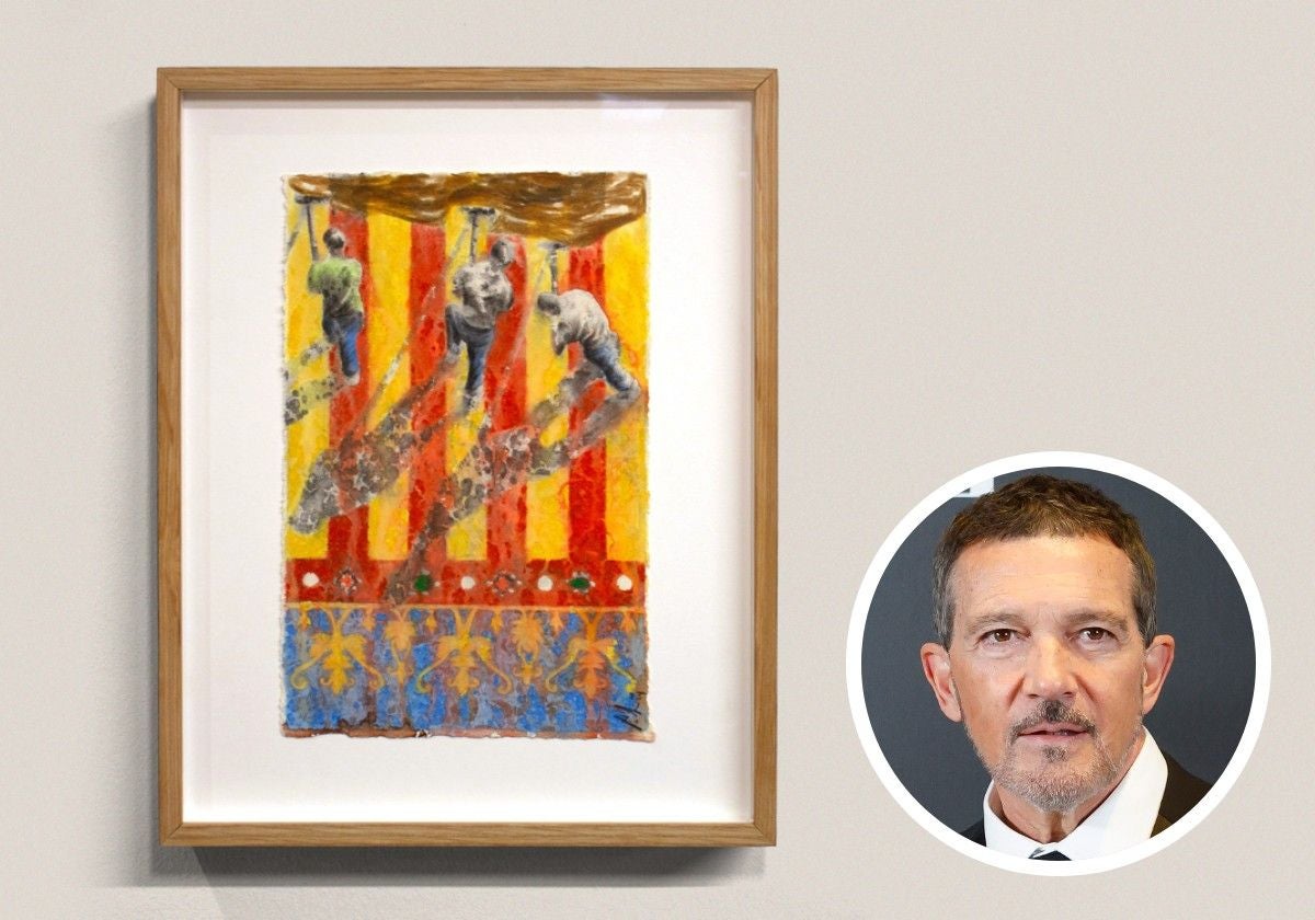 El teatro de Antonio Banderas subas un cuadro del pintor José Luis Puche.