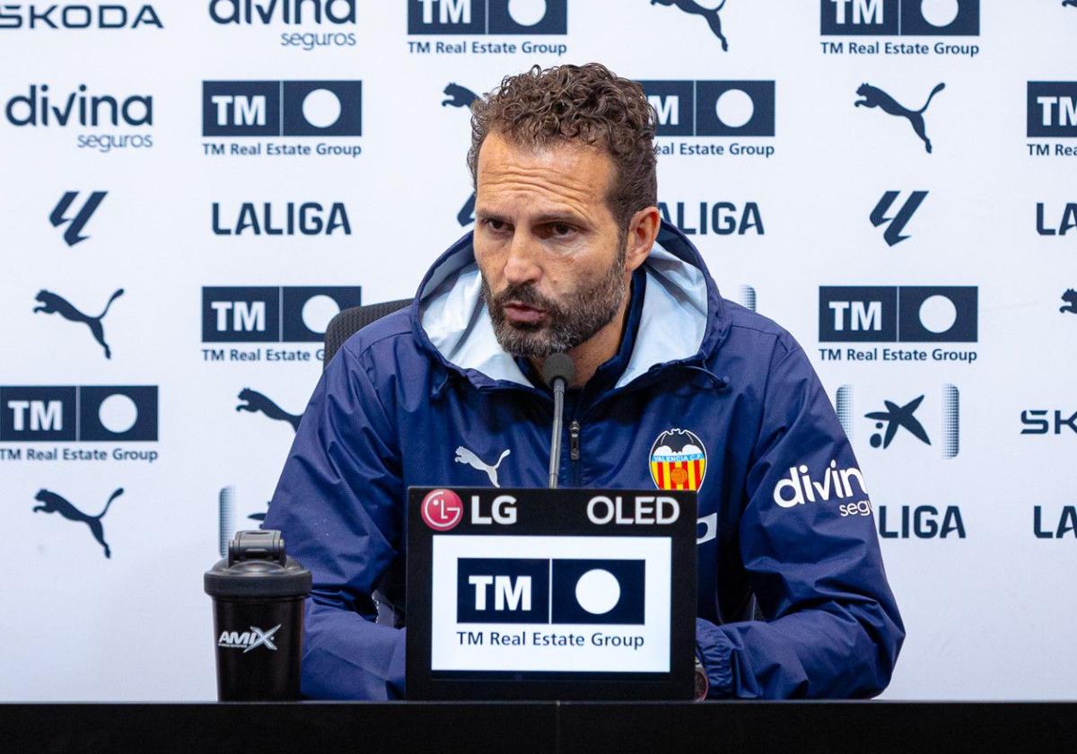 Rubén Baraja, en rueda de prensa.