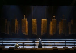 Un momento de la representación de 'Il trovatore', de Verdi, que se estrena el 8 de diciembre en Les Arts.