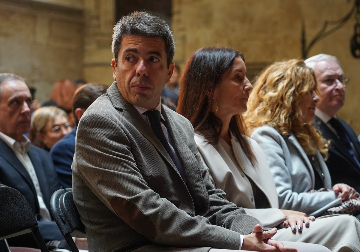 El president Carlos Mazón, en un acto este miércoles en el Palau.