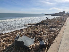 Estado actual de la playa del Marenyet.