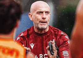 Julián Calero, en un entrenamiento.