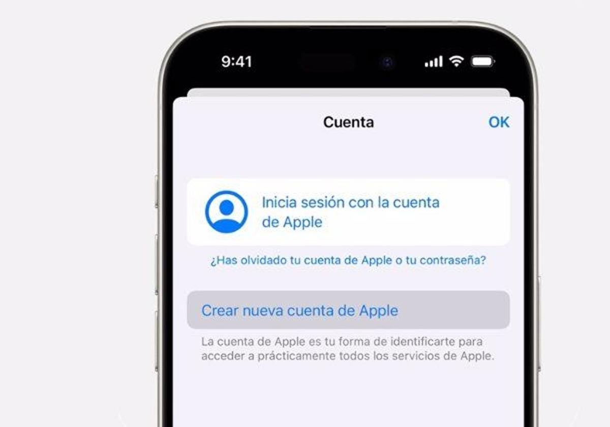 Inicio de sesión en la Cuenta de Apple.