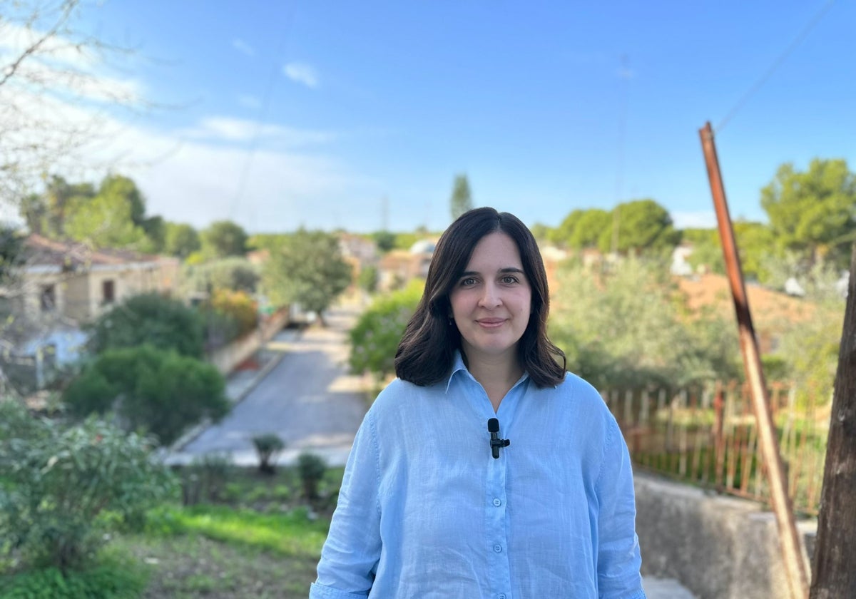 Sara Palma junto al barranco del Rubio.