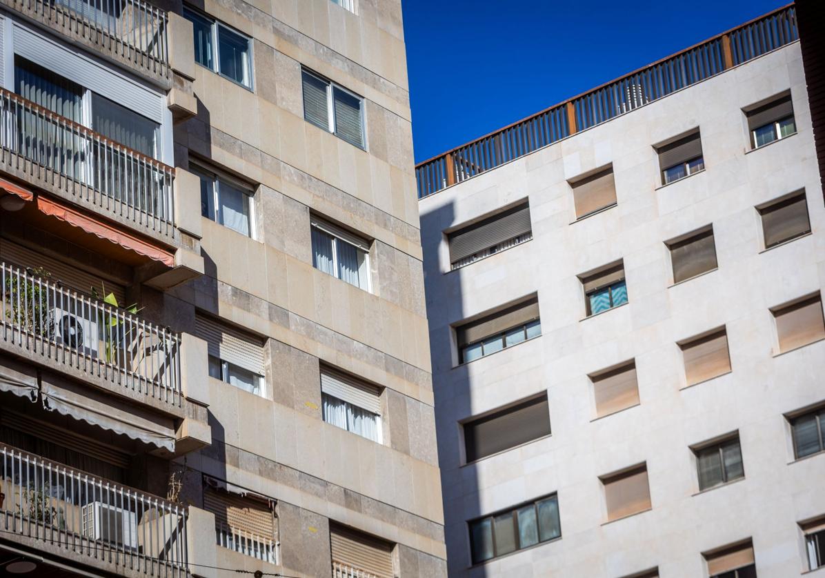 Fachadas en un barrio de Valencia.