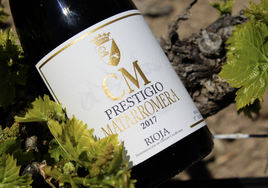 El vino en su viñedo.
