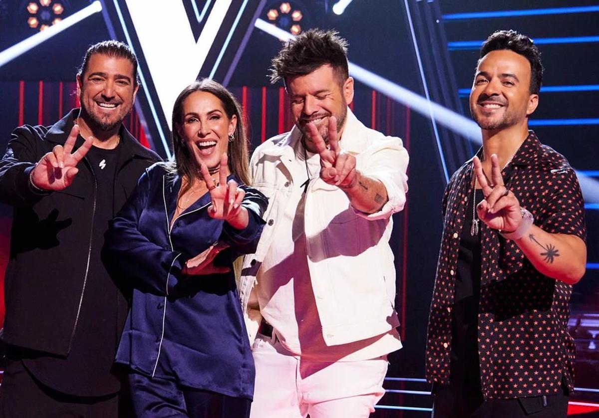 Antonio Orozco, Malú, Pablo López y Luis Fonsi.