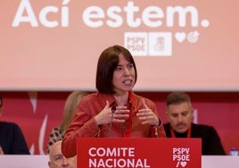 Diana Morant, el sábado en el comité nacional del PSPV.