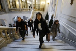 La presidenta del Valencia, en una visita al Ayuntamiento.