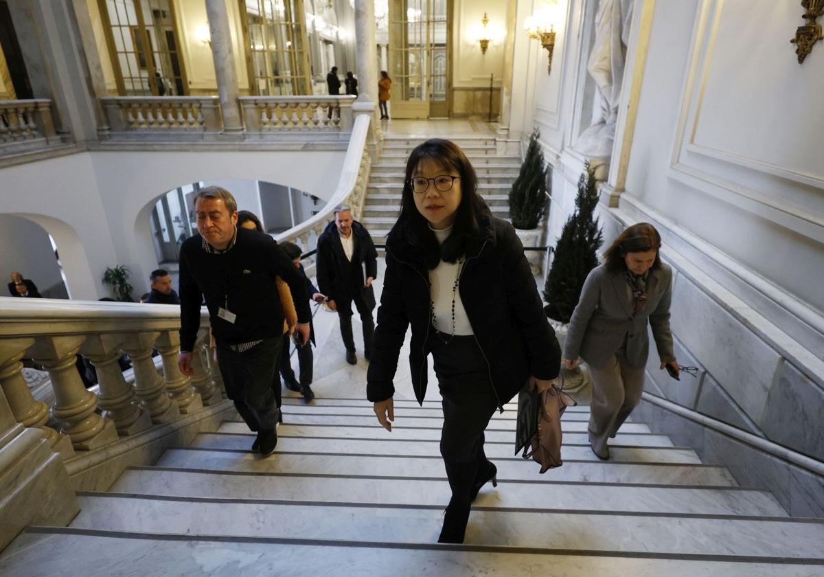 La presidenta del Valencia, en una visita al Ayuntamiento.