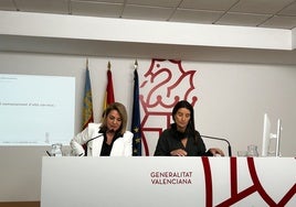 Susana Camarero y Ruth Merino, en la rueda de prensa de este martes.