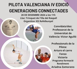 El IES Rafelbunyol organiza un Taller de Pilota Valenciana con jugadores del pasado y del futuro