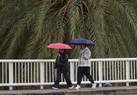 Día de lluvia en la ciudad de Valencia.