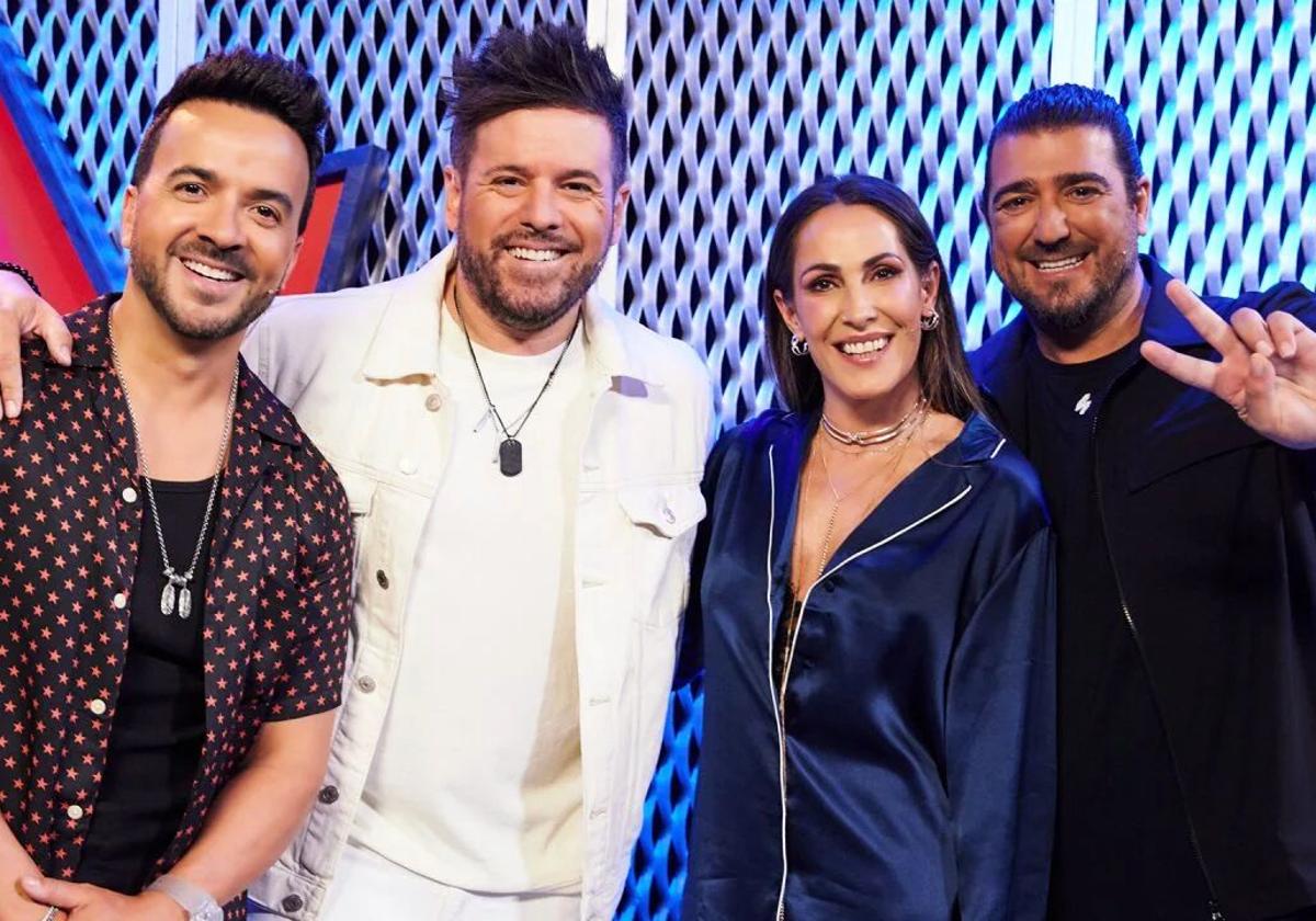 Luis Fonsi, Pablo López, Malú y Antonio Orozco.