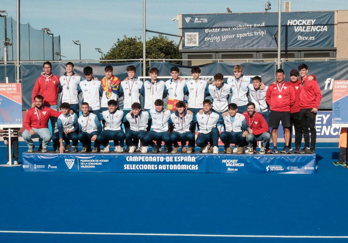 La selección sub-18 valenciana de hockey.