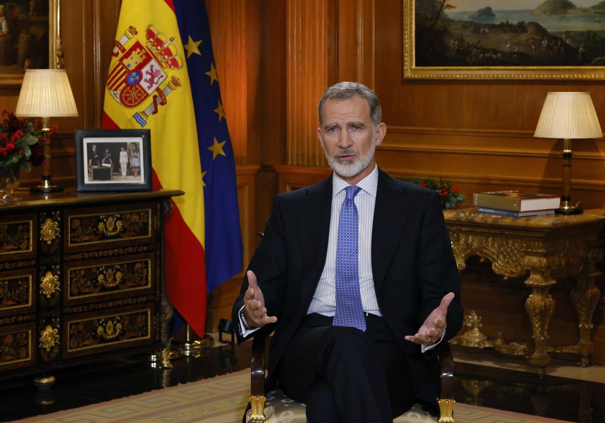 El Rey durante su discurso, en una imagen de archivo.