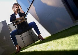 María Patiño, en la terraza del plató de 'Ni que fuerámos'.