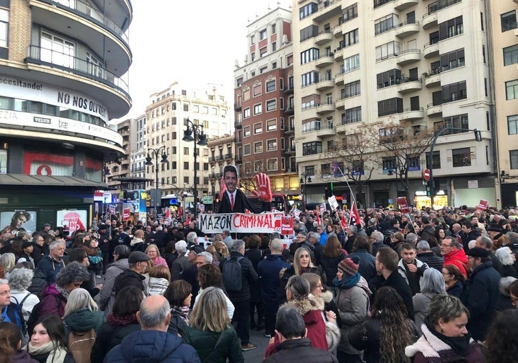 Manifestación este domingo en Valencia.