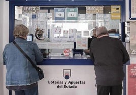 Una administración de lotería en una imagen de archivo.