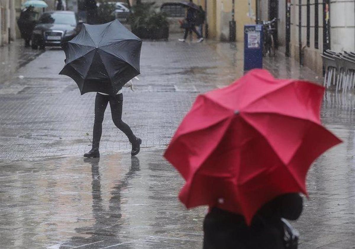 Lluvias en una imagen de archivo.