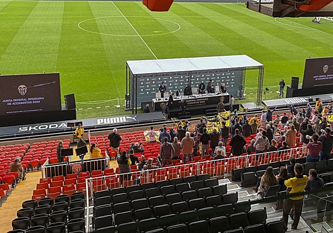 La junta de accionistas celebrada en Mestalla.