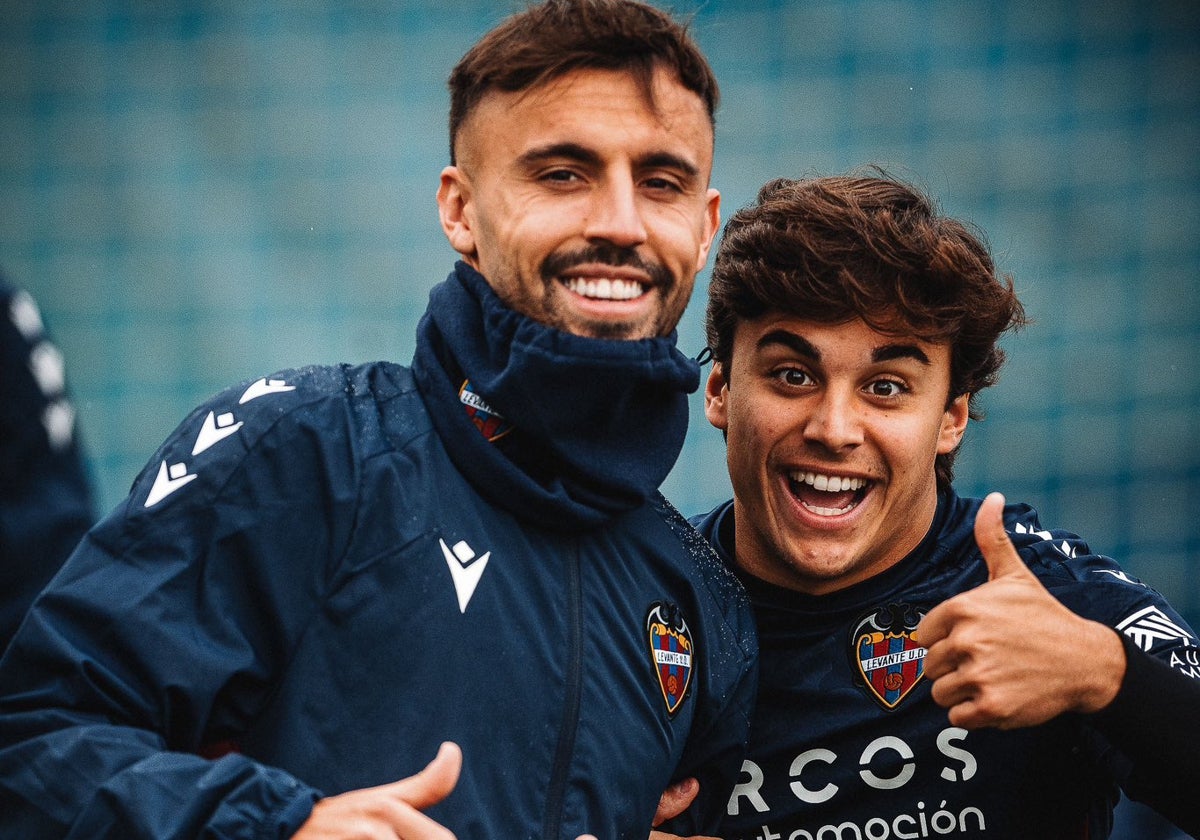 Óscar Clemente y Carlos Álvarez, durante un entrenamiento de esta temporada